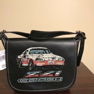 Coach Patricia Saddle With Antique Car Crossbody